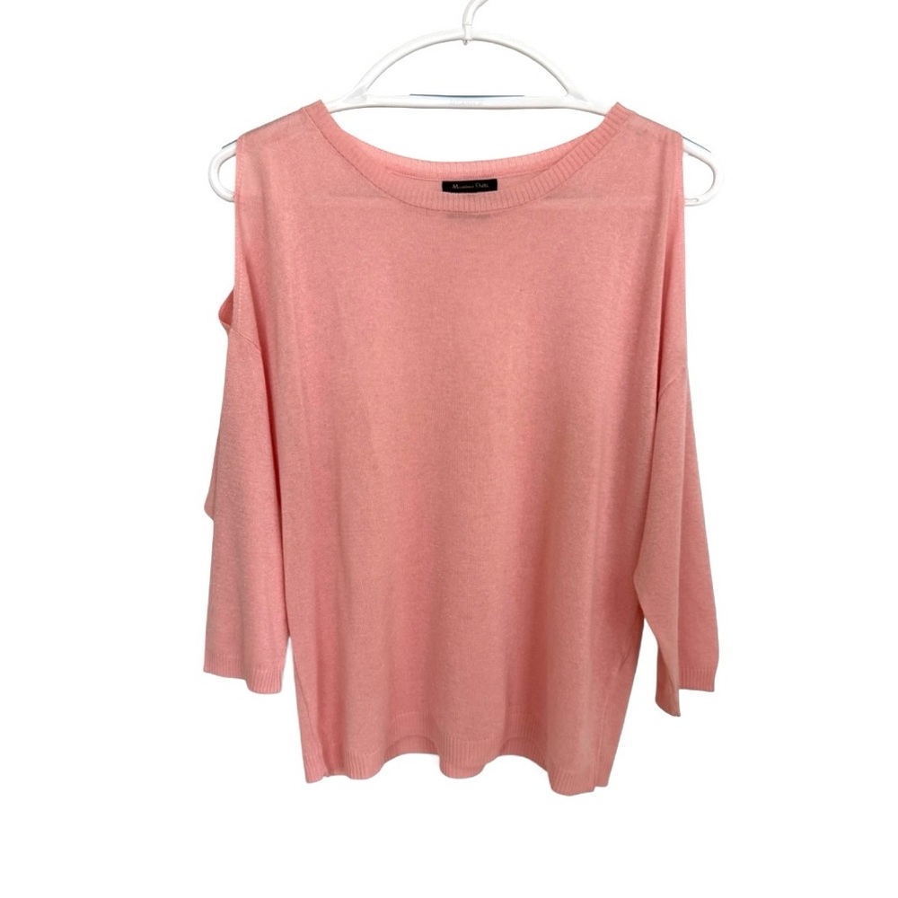 Massimo Dutti Pink Cold Shoulder Top Size Small